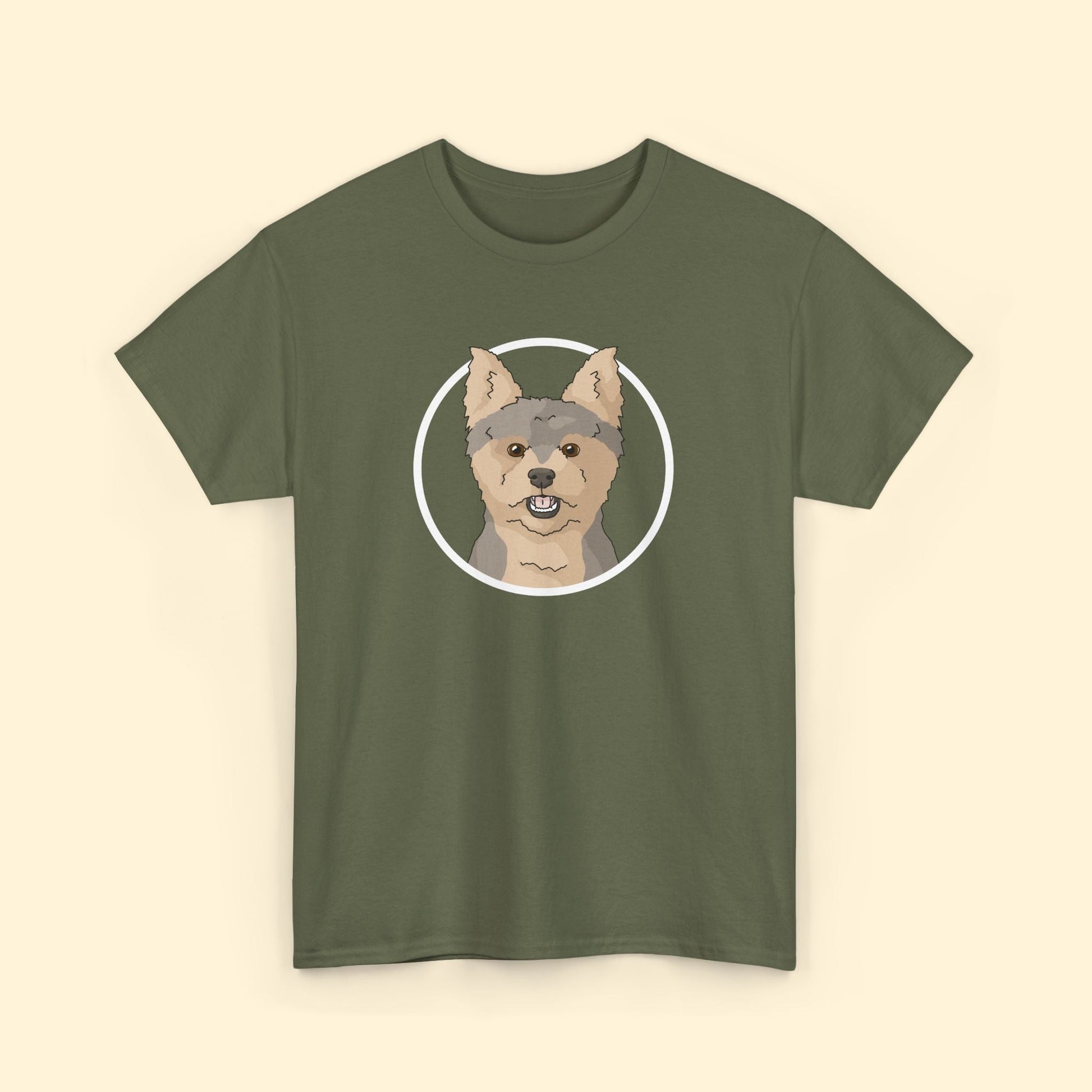 Yorkshire Terrier Circle | Unisex T-shirt - Detezi Designs - 54099838554335679575