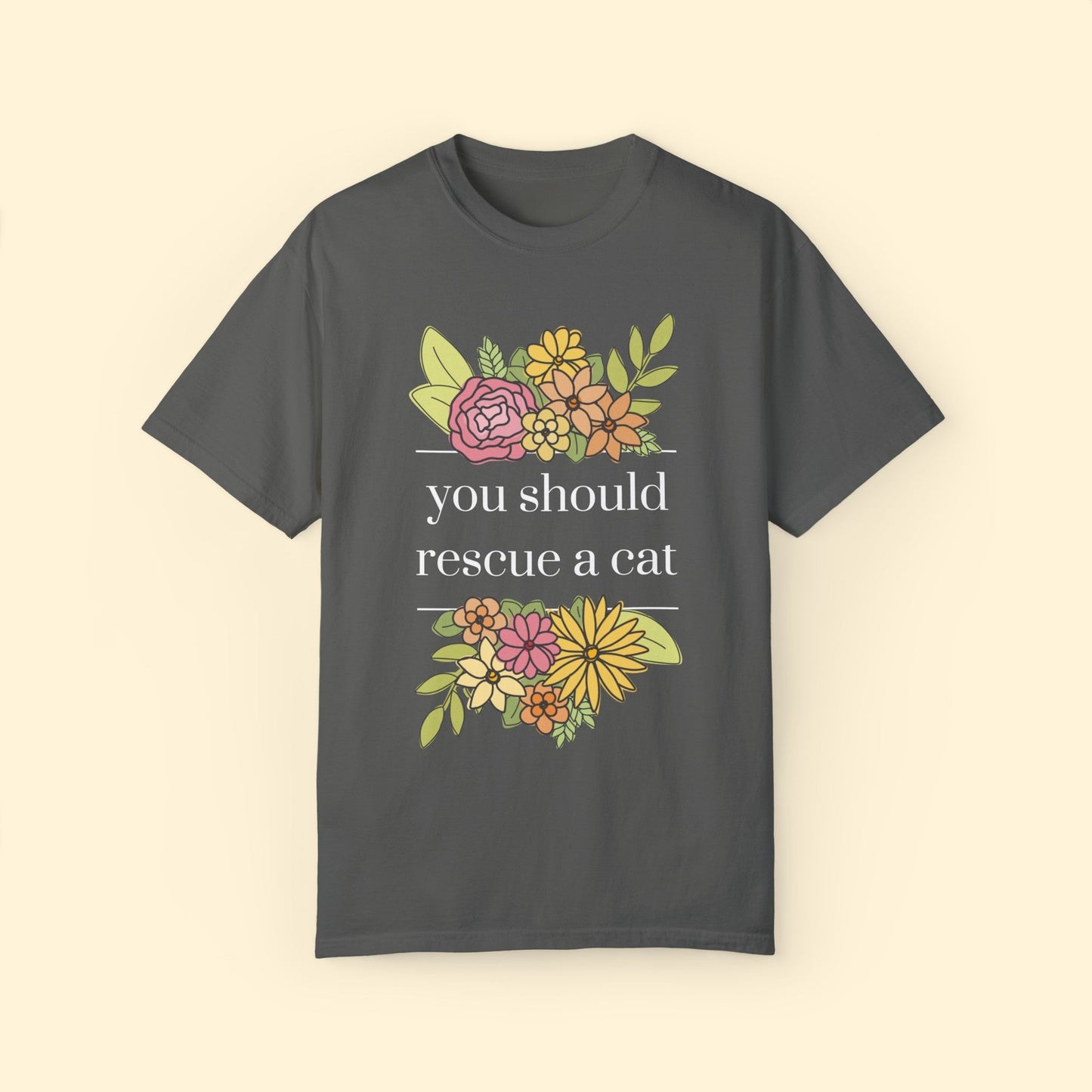 You Should Rescue A Cat | Comfort Colors Unisex T - shirt - Detezi Designs - 22901536084095075305