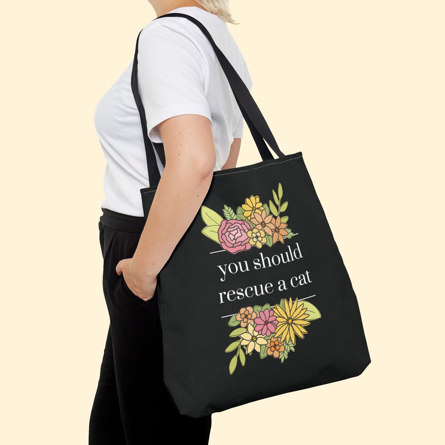 You Should Rescue A Cat | Tote Bag - Detezi Designs - 22707517208677685512