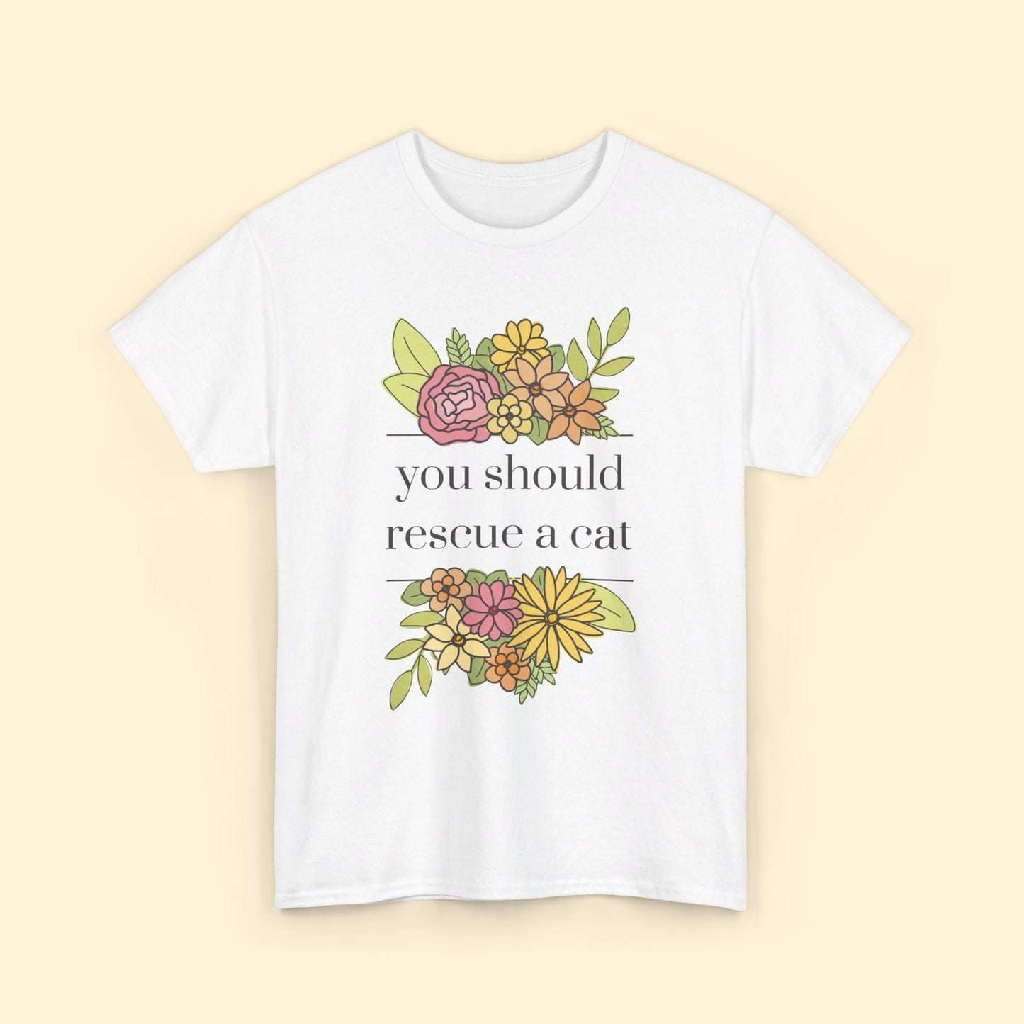 You Should Rescue A Cat | Unisex T - shirt - Detezi Designs - 17260287150166924546