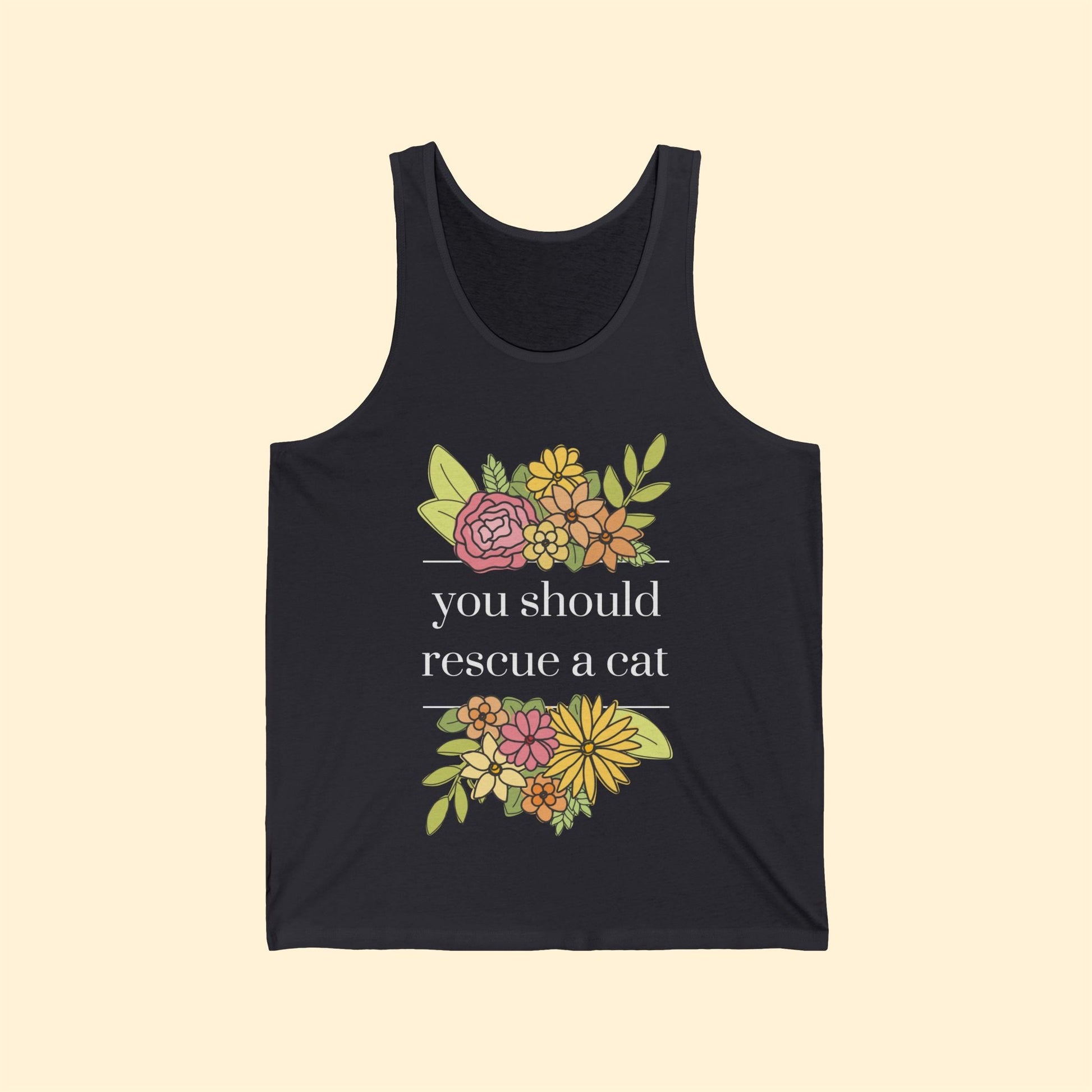 You Should Rescue A Cat | Unisex Tank - Detezi Designs - 12234150140543316891