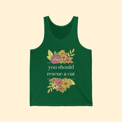 You Should Rescue A Cat | Unisex Tank - Detezi Designs - 20370672557925820298