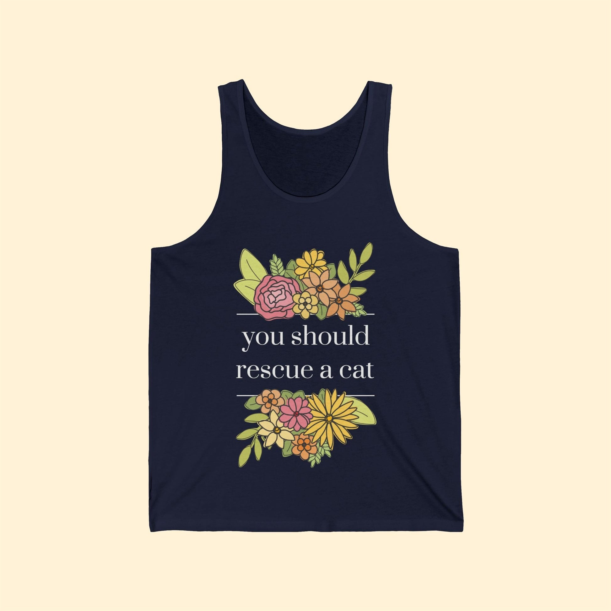 You Should Rescue A Cat | Unisex Tank - Detezi Designs - 24993404693548935926