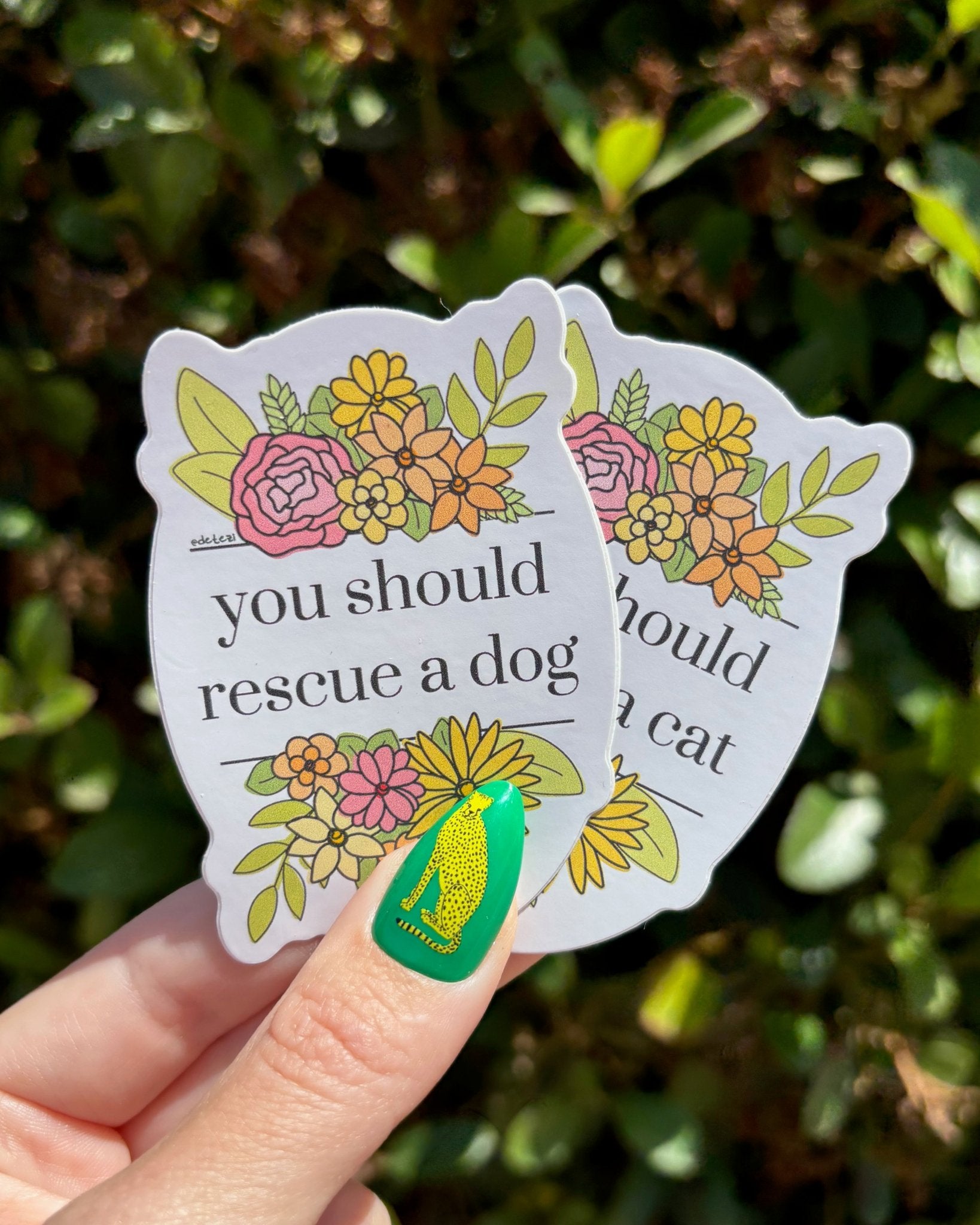 You Should Rescue A Dog | Vinyl Sticker - Detezi Designs - 