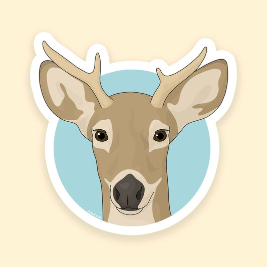 Young Deer | 3" Vinyl Sticker - Detezi Designs - 
