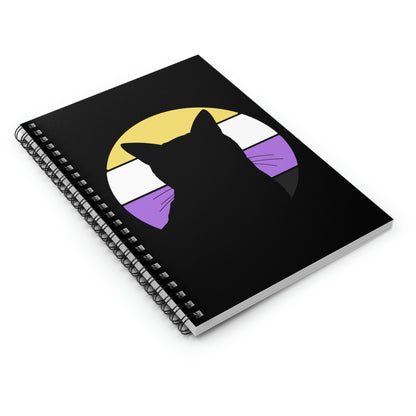 Nonbinary Pride | Cat Silhouette | Notebook