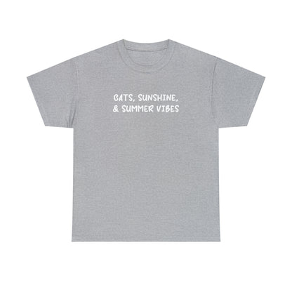 Cats, Sunshine, And Summer Vibes | Text Tees