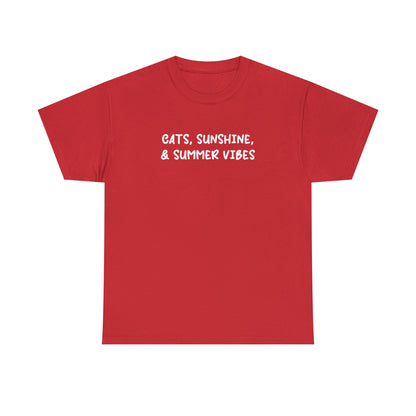 Cats, Sunshine, And Summer Vibes | Text Tees