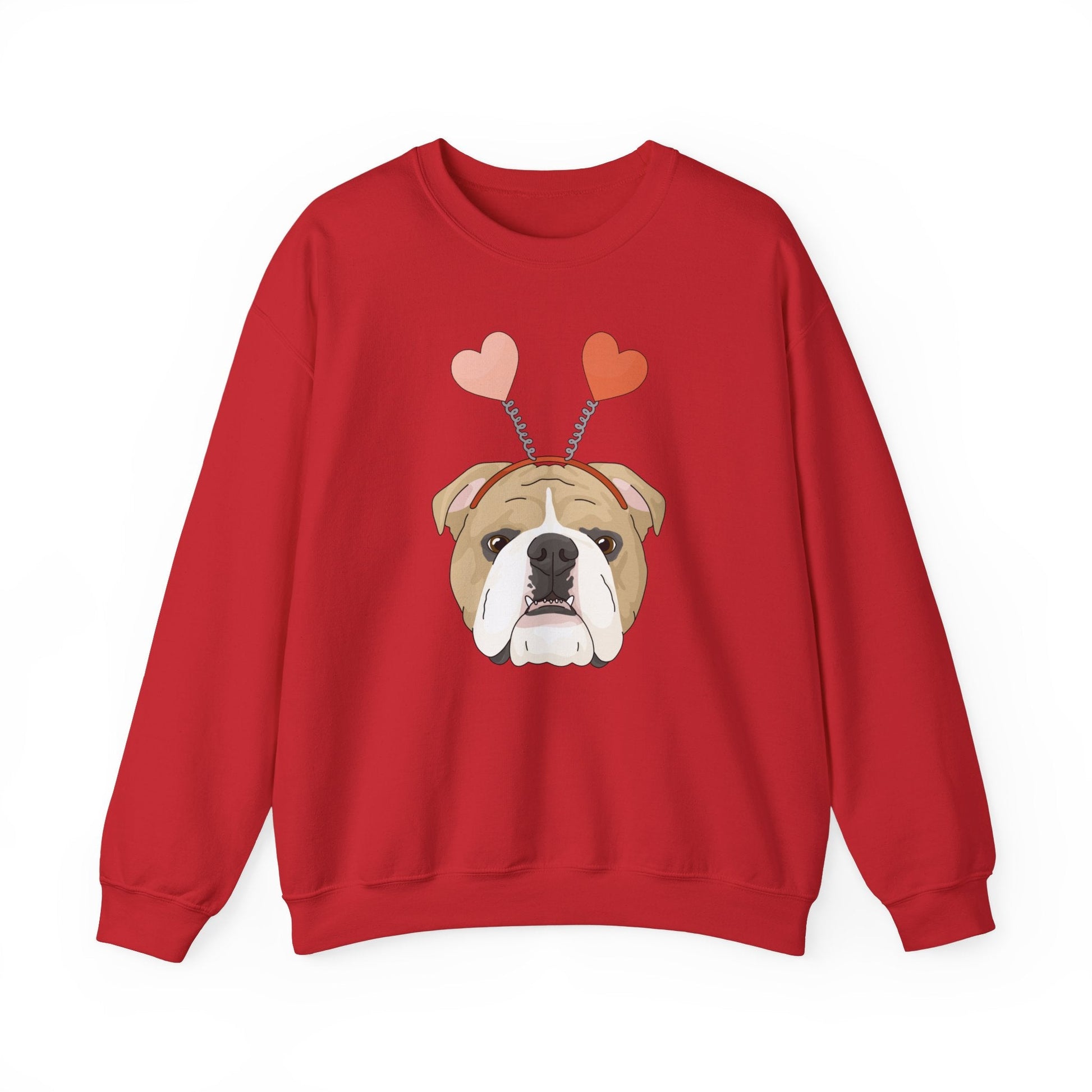 A Very Bulldog Valentine | Crewneck Sweatshirt - Detezi Designs-21157689797416018887