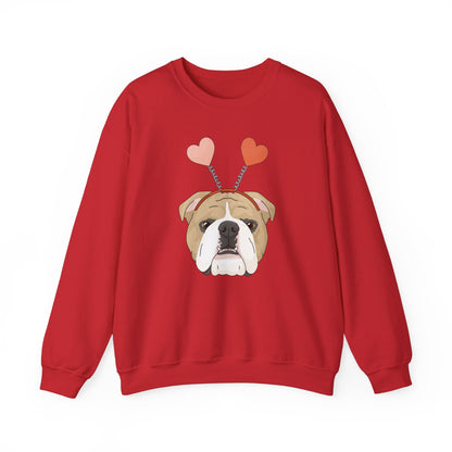 A Very Bulldog Valentine | Crewneck Sweatshirt - Detezi Designs-21157689797416018887