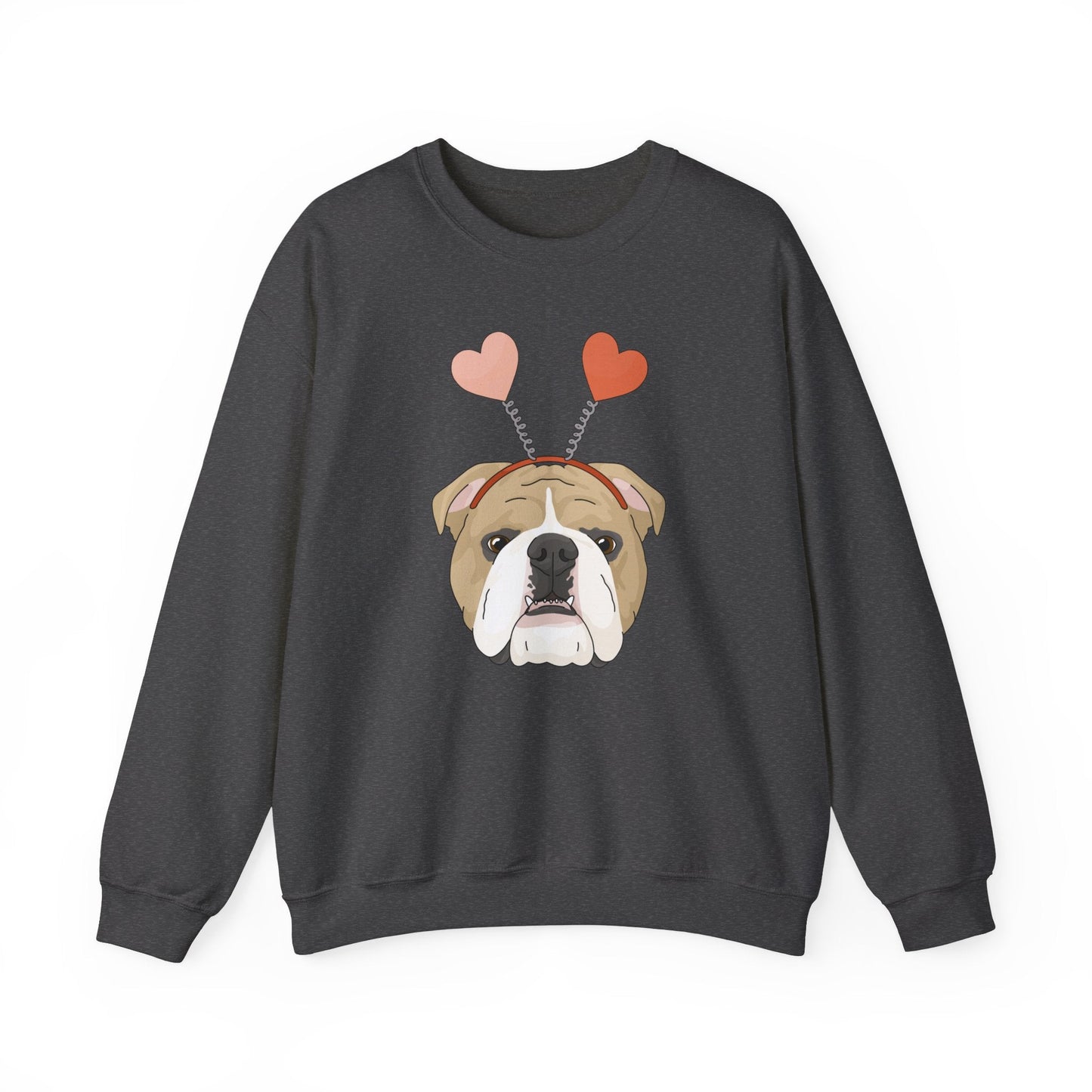 A Very Bulldog Valentine | Crewneck Sweatshirt - Detezi Designs-89033020008289419028