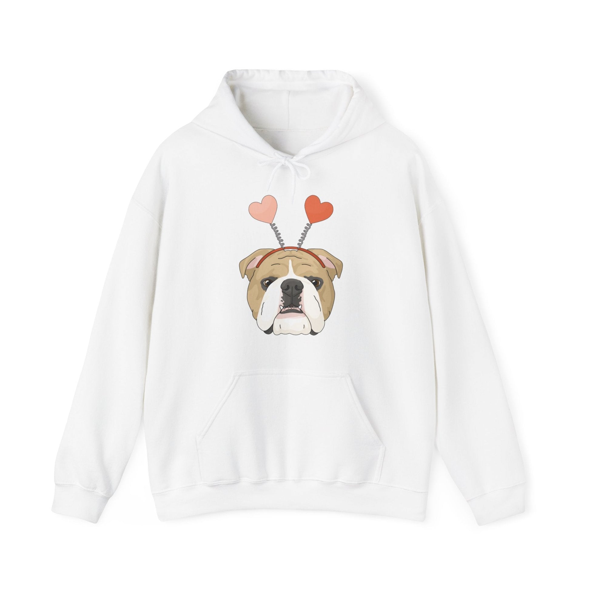 A Very Bulldog Valentine | Hooded Sweatshirt - Detezi Designs-11238852023511558305