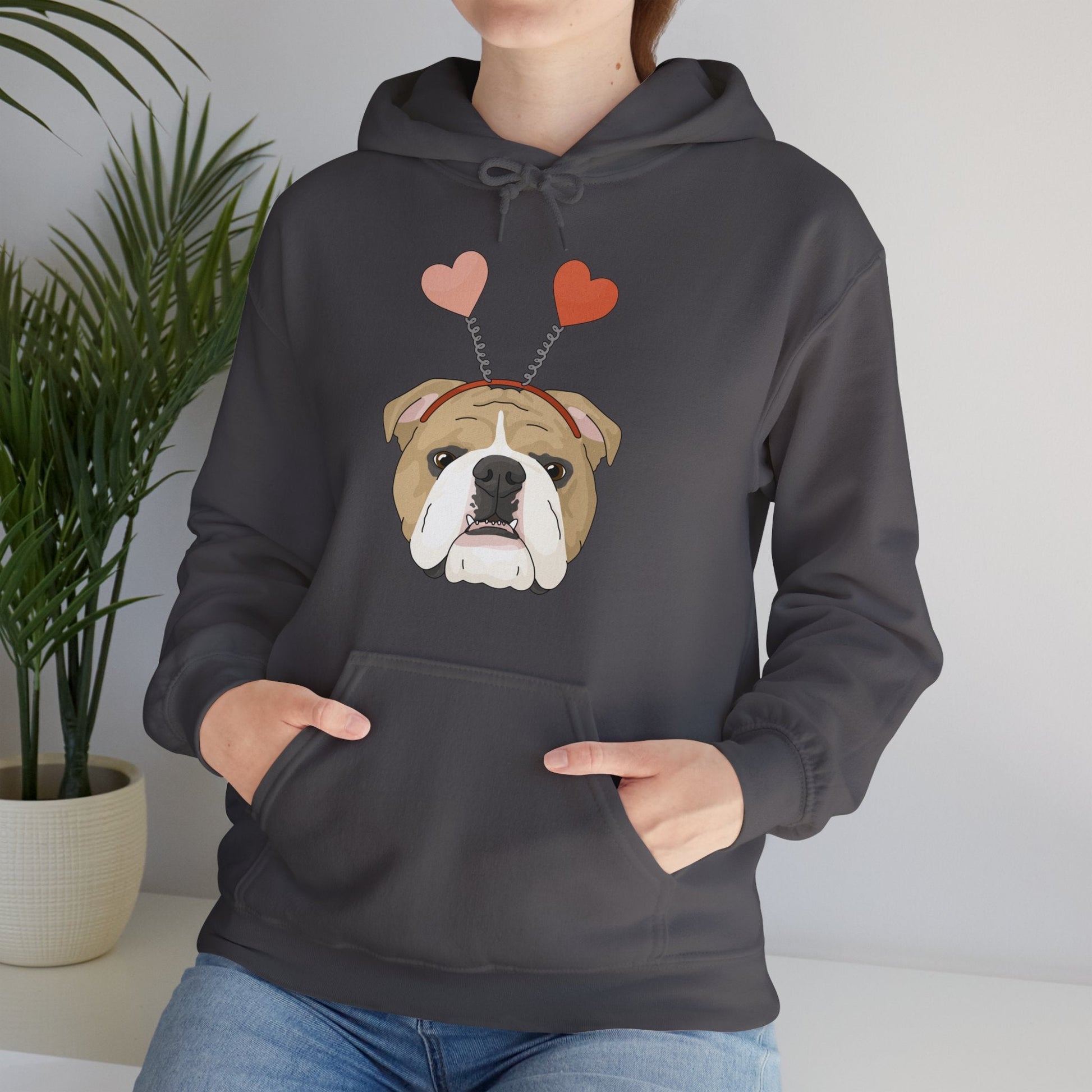 A Very Bulldog Valentine | Hooded Sweatshirt - Detezi Designs-25618154359163798036