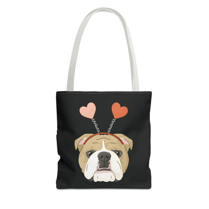 A Very Bulldog Valentine | Tote Bag - Detezi Designs-26232842687195794332