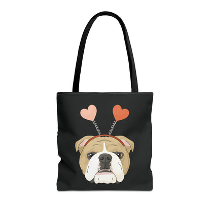 A Very Bulldog Valentine | Tote Bag - Detezi Designs-35682826398526272274