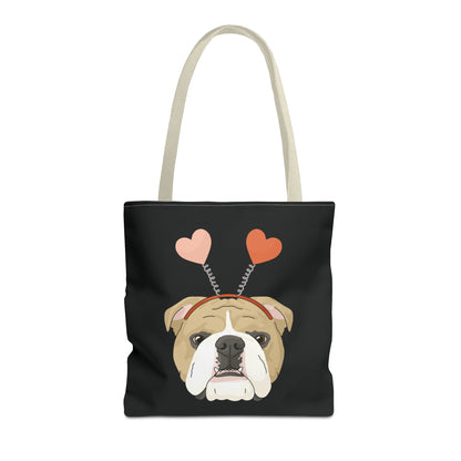 A Very Bulldog Valentine | Tote Bag - Detezi Designs-89742347285343863199