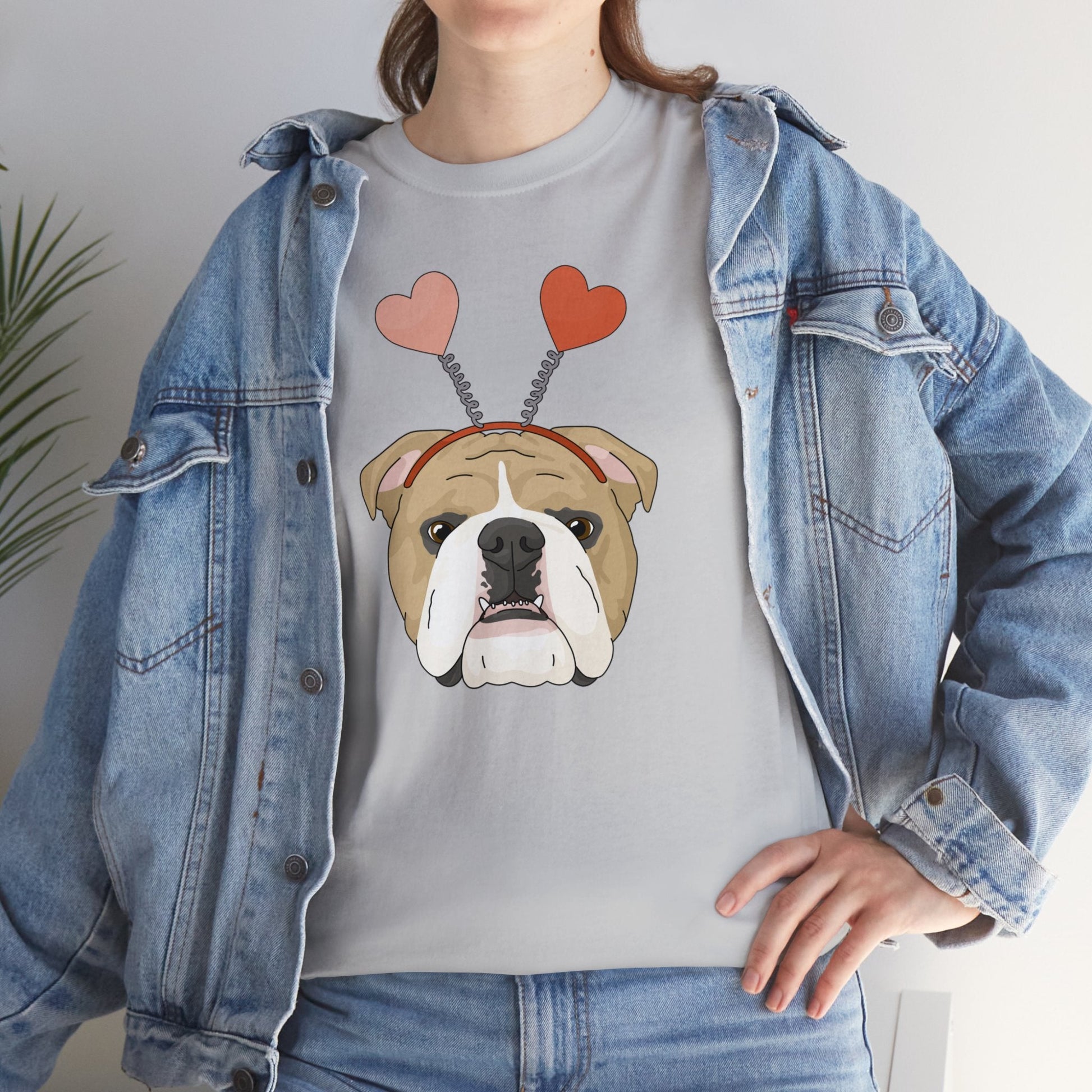 A Very Bulldog Valentine | Unisex T-shirt - Detezi Designs-38011641291658796953