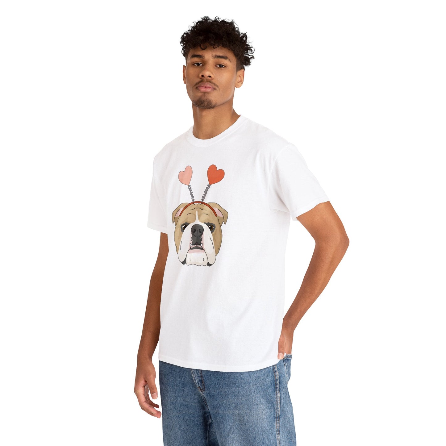 A Very Bulldog Valentine | Unisex T-shirt - Detezi Designs-38011641291658796953