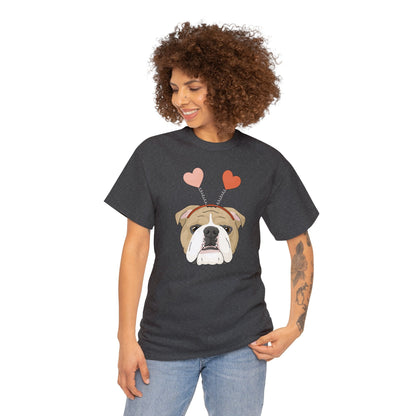 A Very Bulldog Valentine | Unisex T-shirt - Detezi Designs-38011641291658796953