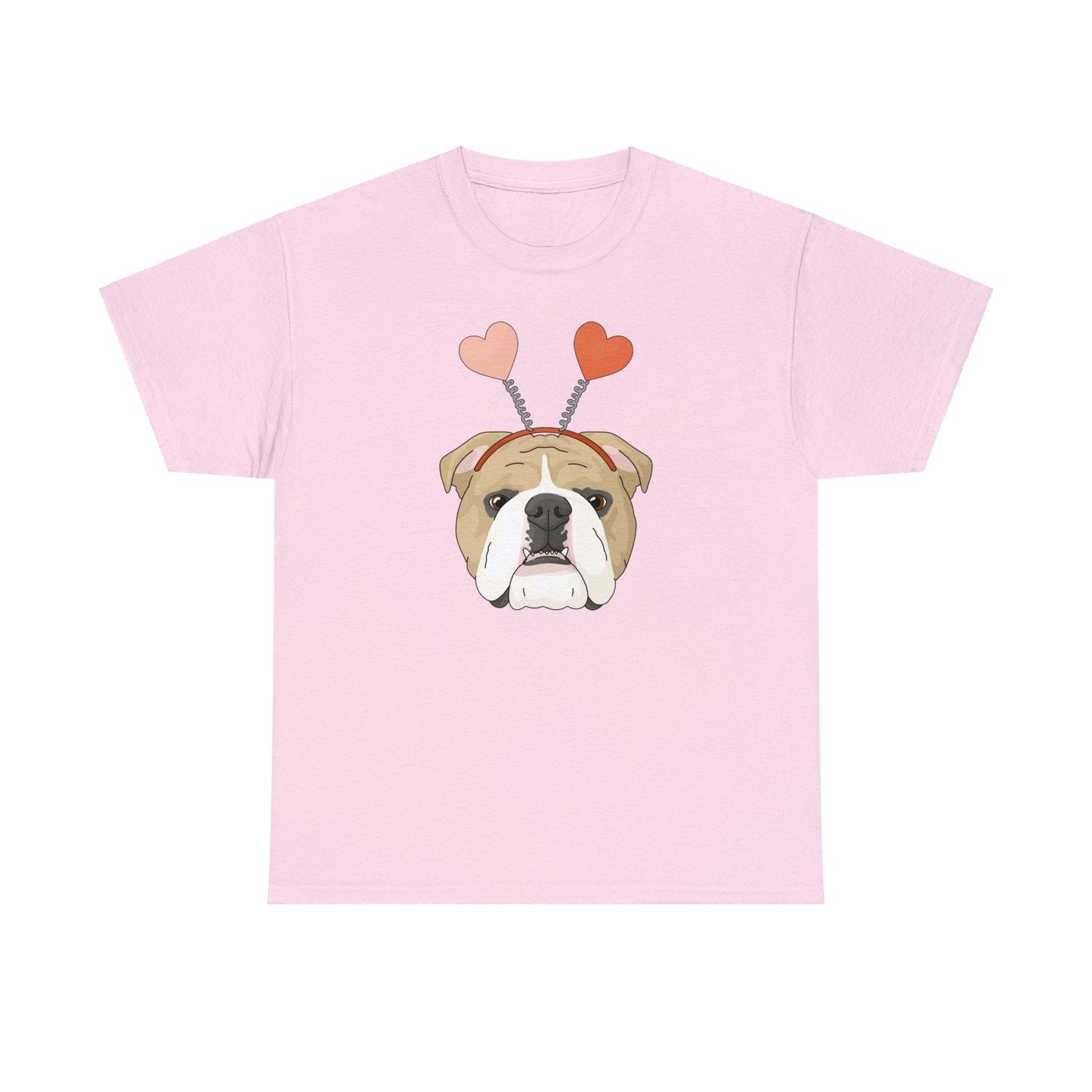 A Very Bulldog Valentine | Unisex T-shirt - Detezi Designs-49094082283726096115