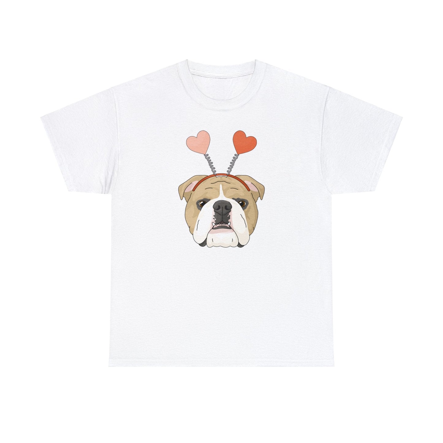 A Very Bulldog Valentine | Unisex T-shirt - Detezi Designs-55135818631762899340