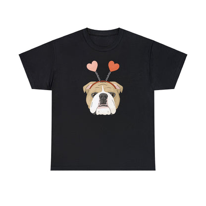 A Very Bulldog Valentine | Unisex T-shirt - Detezi Designs-95298792528858761853