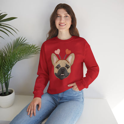 A Very Frenchie Valentine | Crewneck Sweatshirt - Detezi Designs-57886551450030121663
