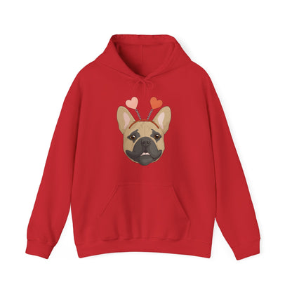A Very Frenchie Valentine | Hooded Sweatshirt - Detezi Designs-22782520156753703136