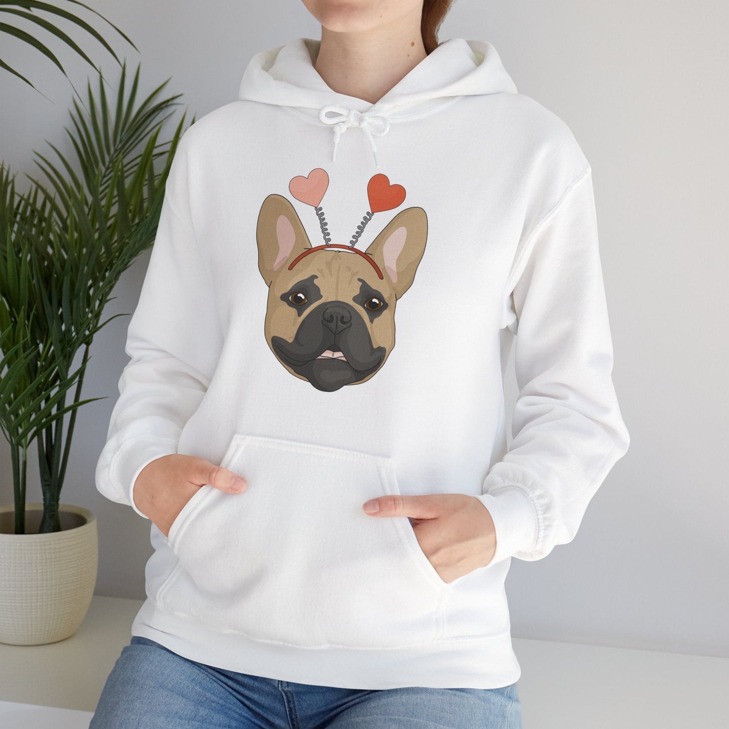 A Very Frenchie Valentine | Hooded Sweatshirt - Detezi Designs-24304421838202500253