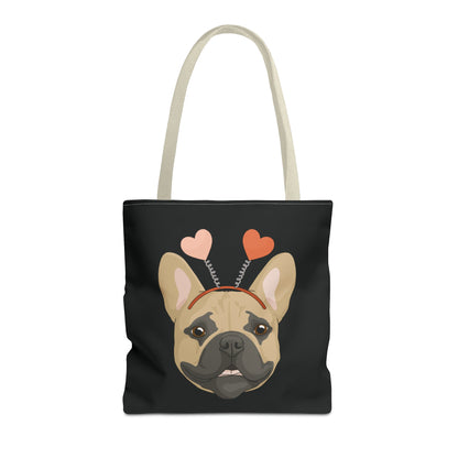 A Very Frenchie Valentine | Tote Bag - Detezi Designs-16228297029323785779