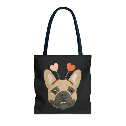 A Very Frenchie Valentine | Tote Bag - Detezi Designs-77778365726497093259