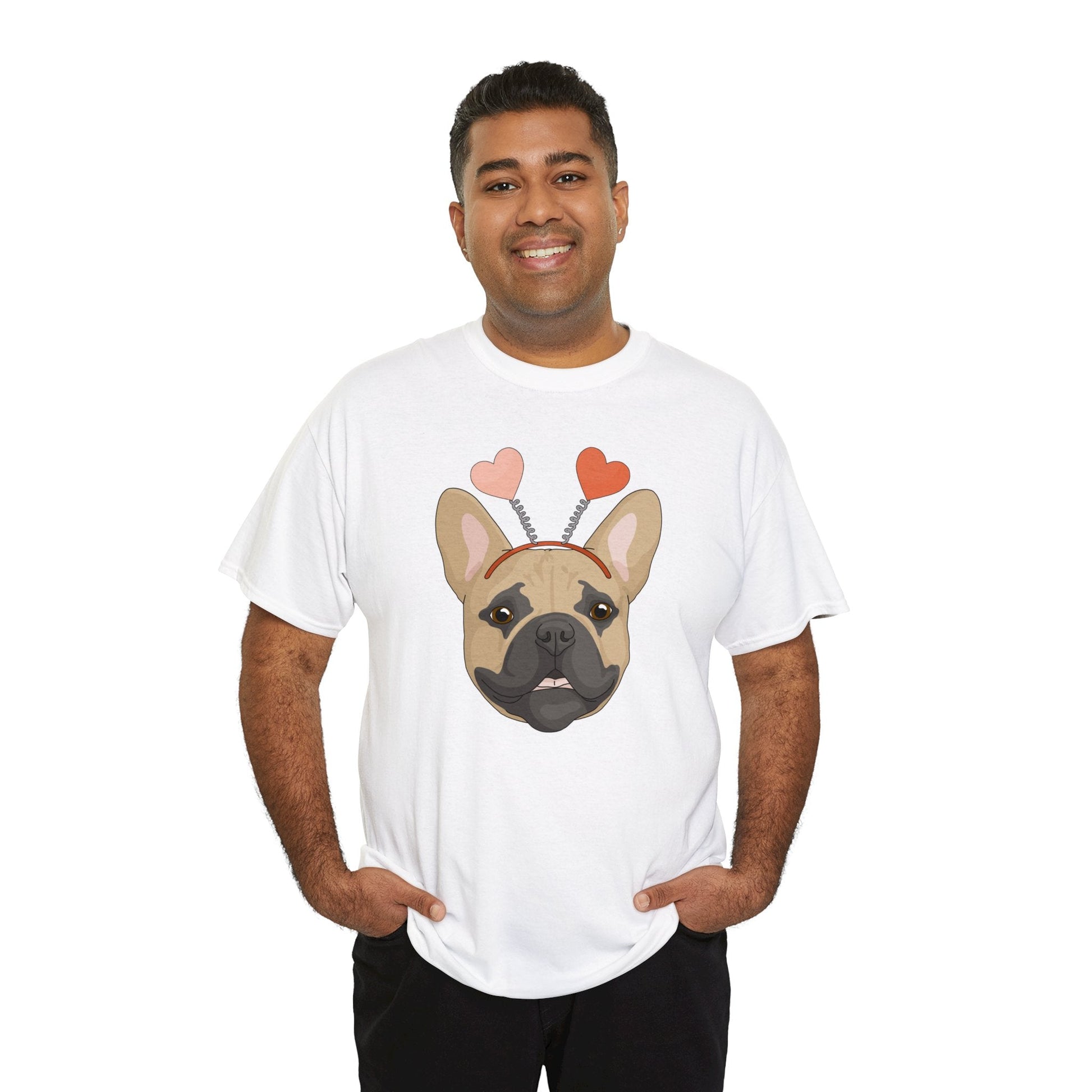 A Very Frenchie Valentine | Unisex T-shirt - Detezi Designs-11737450023776178748