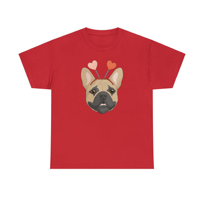 A Very Frenchie Valentine | Unisex T-shirt - Detezi Designs-26363008611950584676