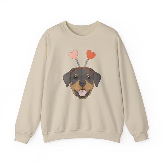 A Very Rottie Valentine | Crewneck Sweatshirt - Detezi Designs-18143924351180195405