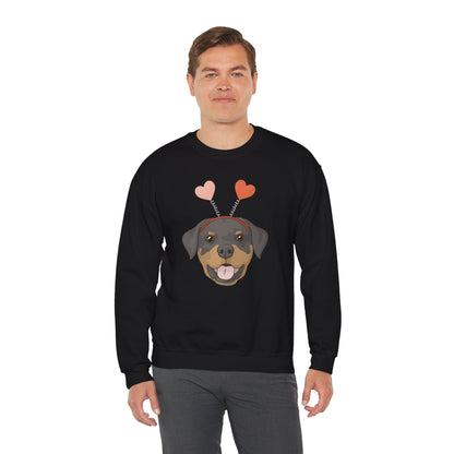 A Very Rottie Valentine | Crewneck Sweatshirt - Detezi Designs-63384100833386227167