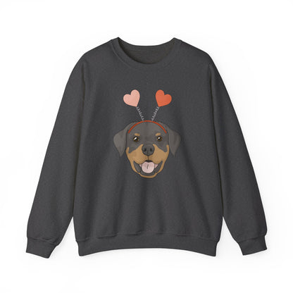 A Very Rottie Valentine | Crewneck Sweatshirt - Detezi Designs-85043833534133483737