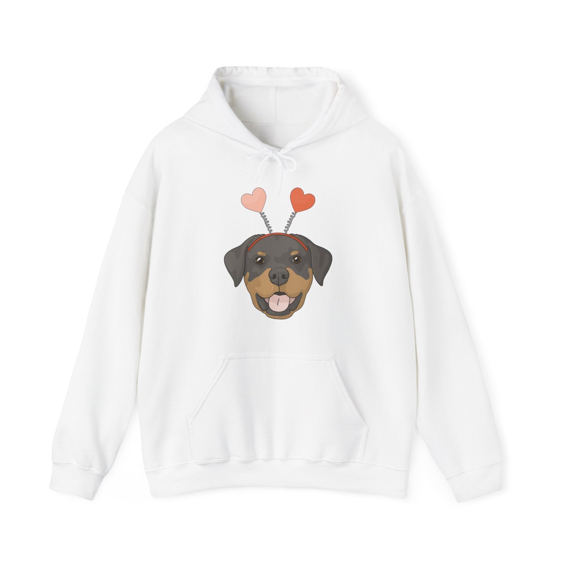 A Very Rottie Valentine | Hooded Sweatshirt - Detezi Designs-12882998318058464541