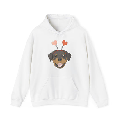 A Very Rottie Valentine | Hooded Sweatshirt - Detezi Designs-12882998318058464541