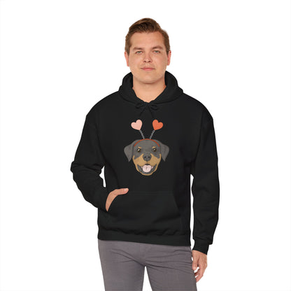 A Very Rottie Valentine | Hooded Sweatshirt - Detezi Designs-20033811000390653687