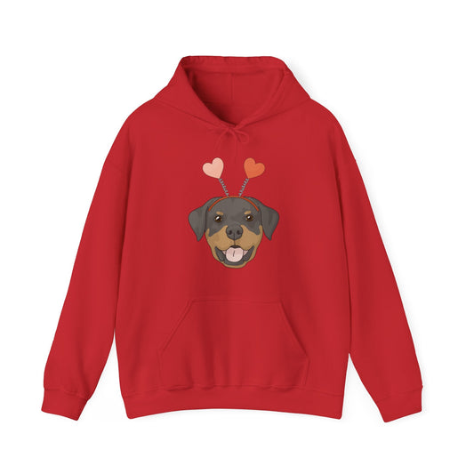 A Very Rottie Valentine | Hooded Sweatshirt - Detezi Designs-21441563044629663107
