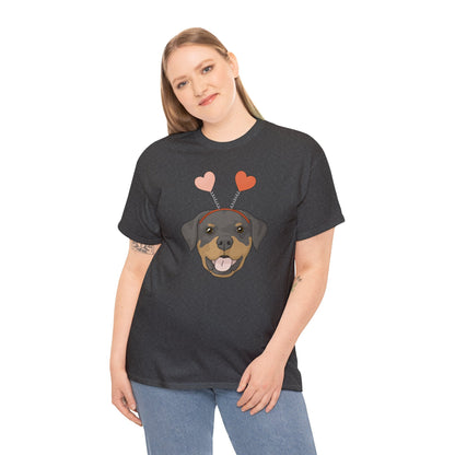 A Very Rottie Valentine | Unisex T-shirt - Detezi Designs-20081091608037869328