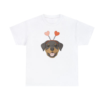 A Very Rottie Valentine | Unisex T-shirt - Detezi Designs-65333439833322770271