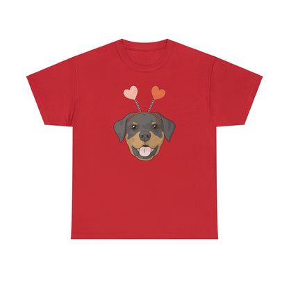 A Very Rottie Valentine | Unisex T-shirt - Detezi Designs-96703404859313350858