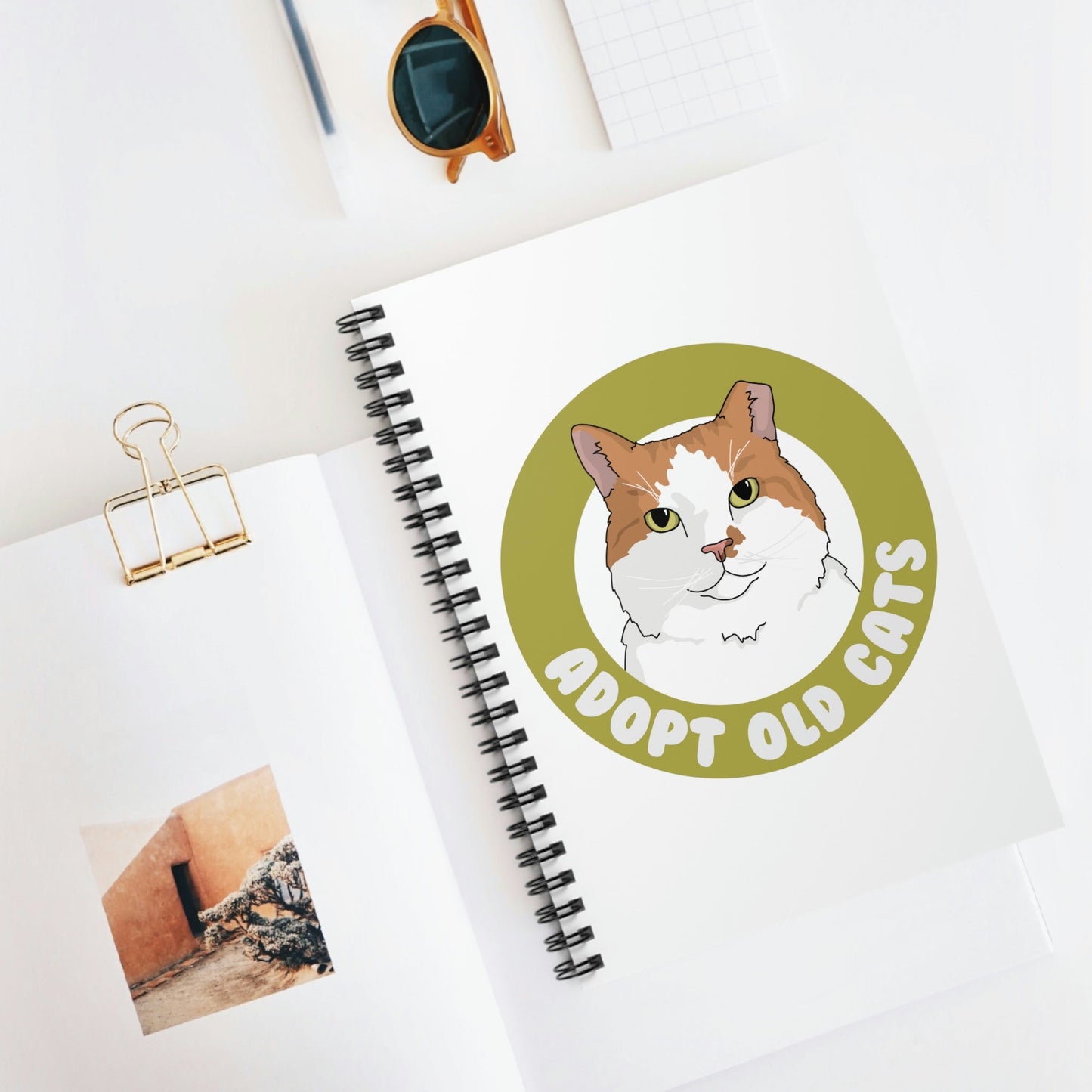 Adopt Old Cats | Notebook - Detezi Designs-16101178125994481214