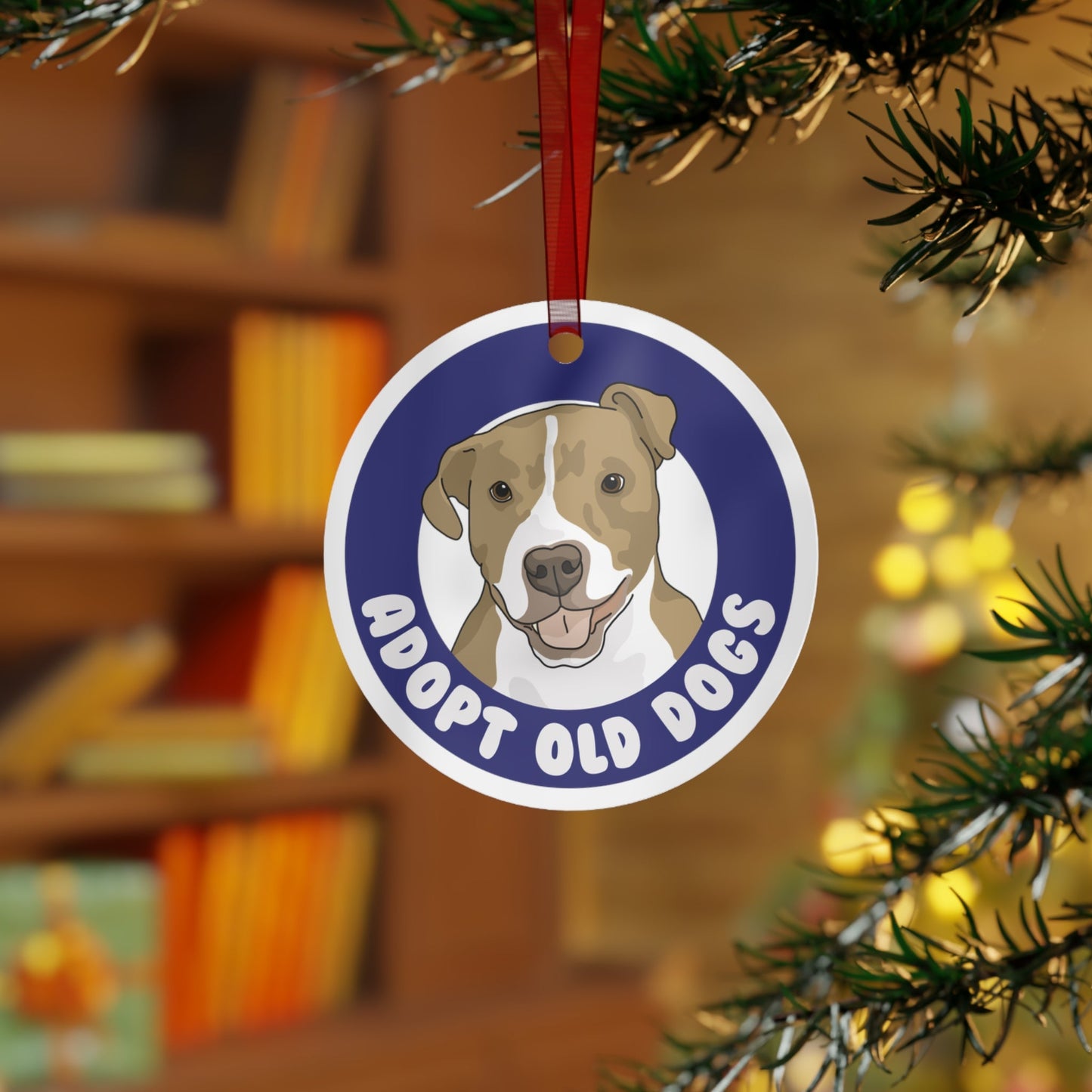 Adopt Old Dogs | 2023 Holiday Ornament - Detezi Designs-18073350108157476604