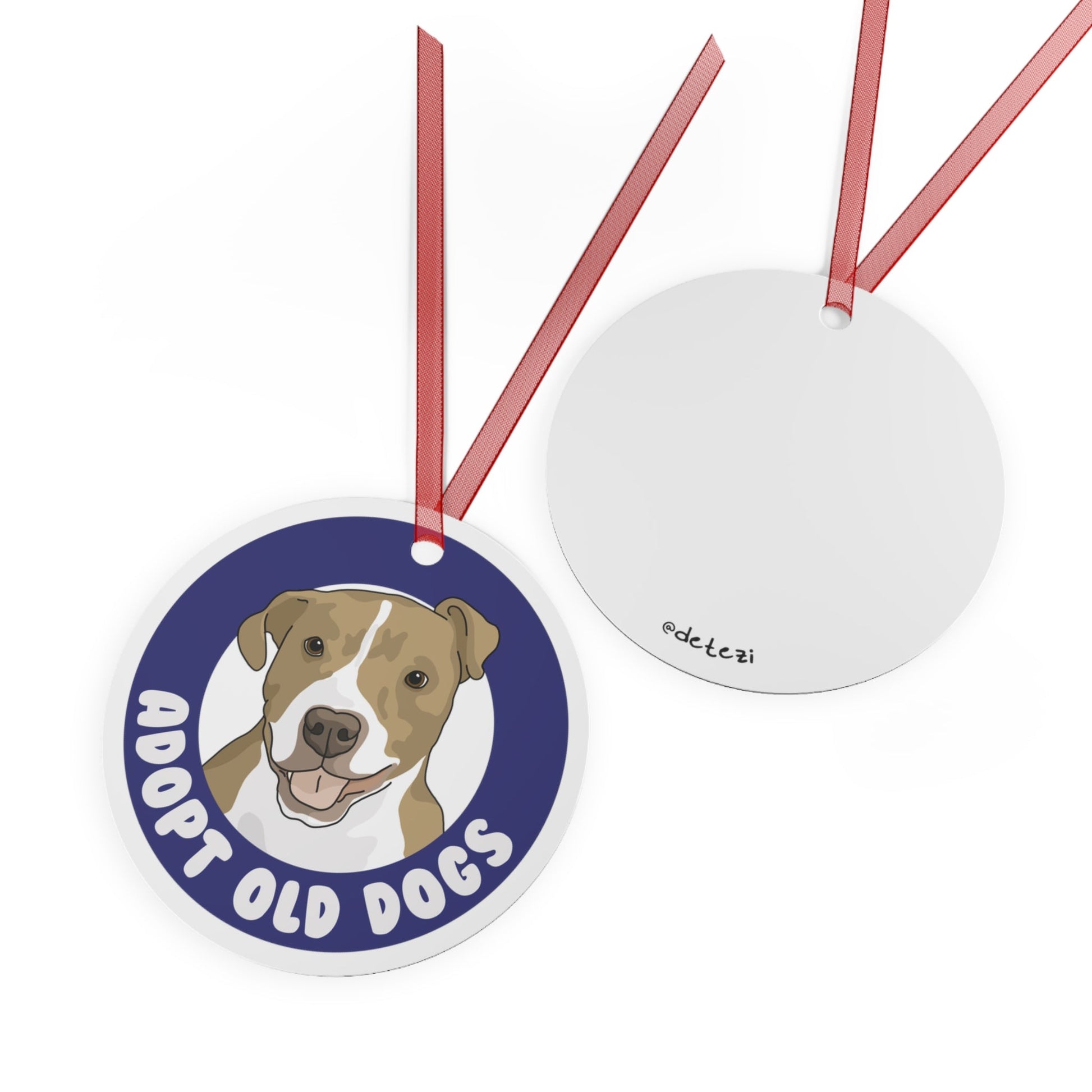 Adopt Old Dogs | 2023 Holiday Ornament - Detezi Designs-18073350108157476604