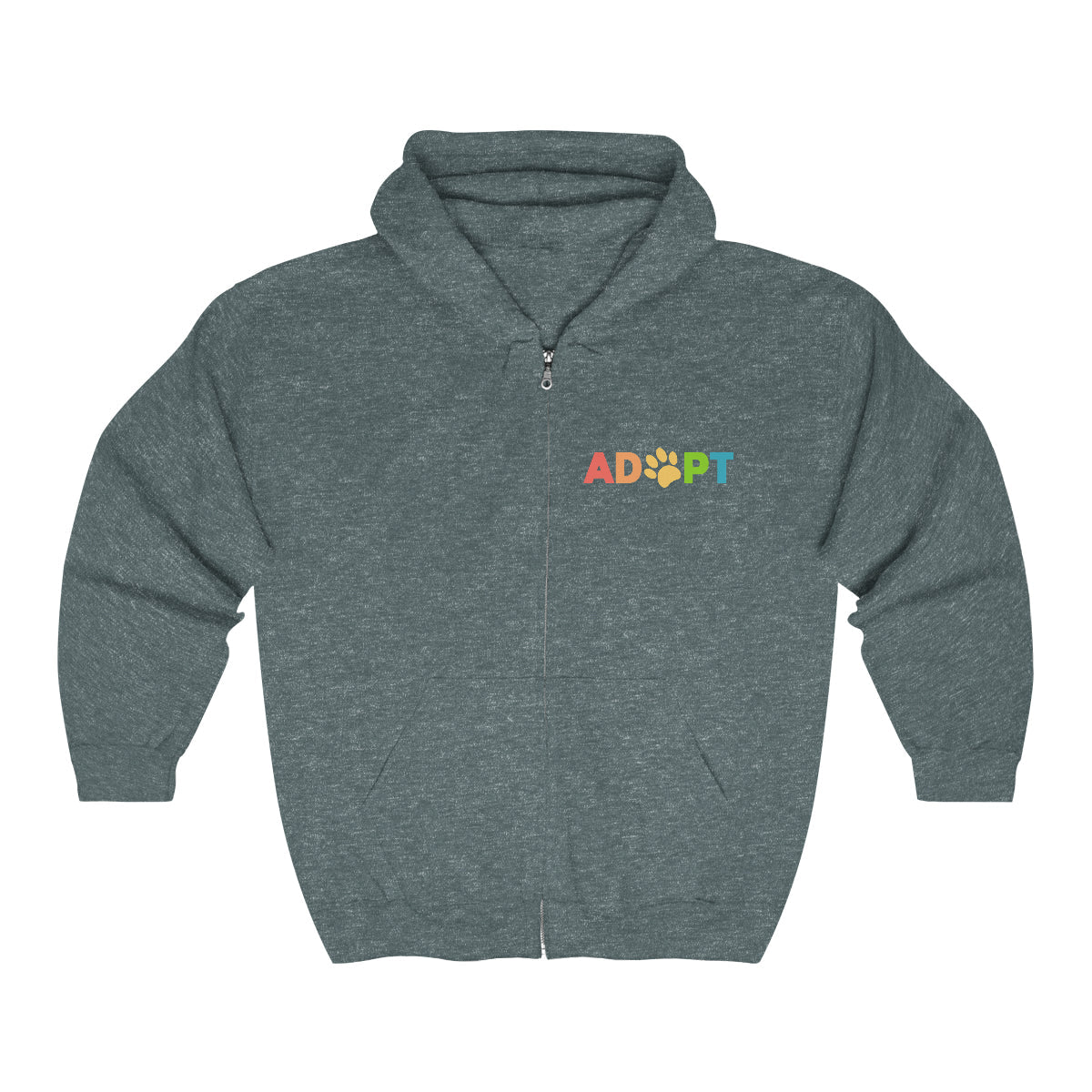 Adopt Rainbow | Zip-up Sweatshirt - Detezi Designs-31469338919765825787