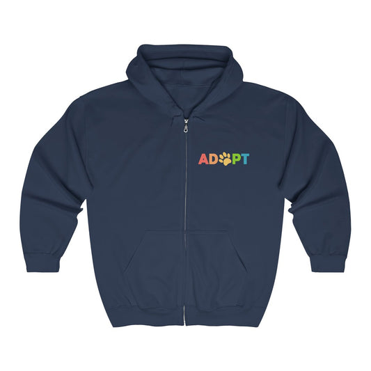 Adopt Rainbow | Zip-up Sweatshirt - Detezi Designs-80955117287955213497