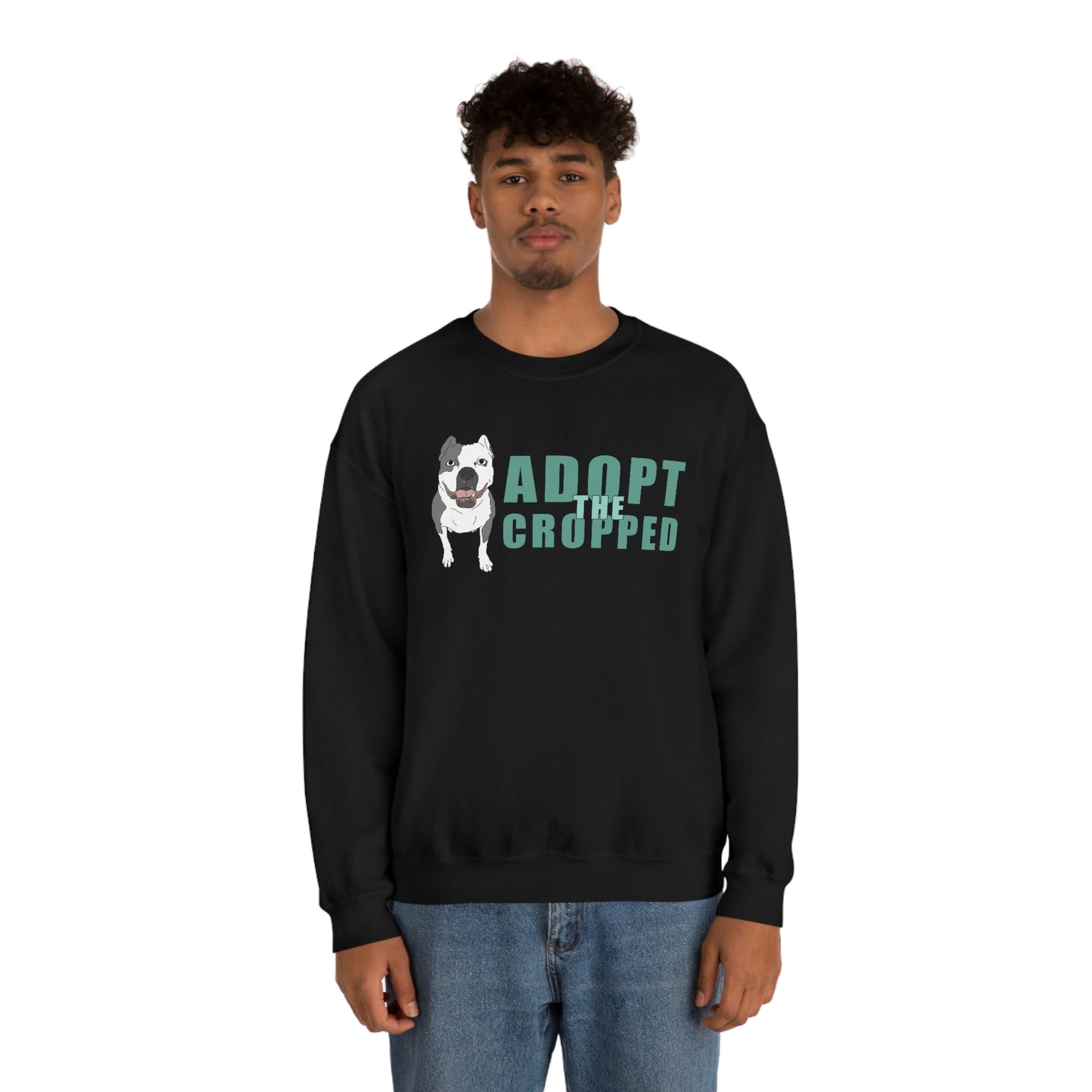Adopt The Cropped | Crewneck Sweatshirt - Detezi Designs-30973066805009892461