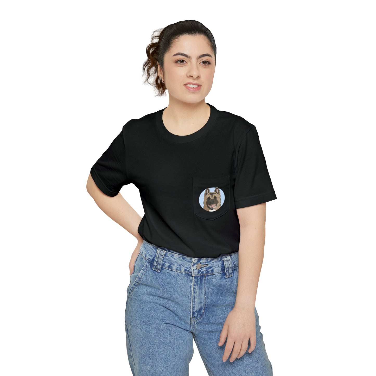 Akita | Pocket T-shirt - Detezi Designs-15670750551905547802